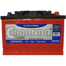 Baterii auto Caranda Suprema 12V 75Ah 750Aen