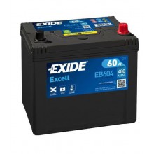 Baterii auto Exide Excell EB604 12V 60Ah 480Aen asia borna normala
