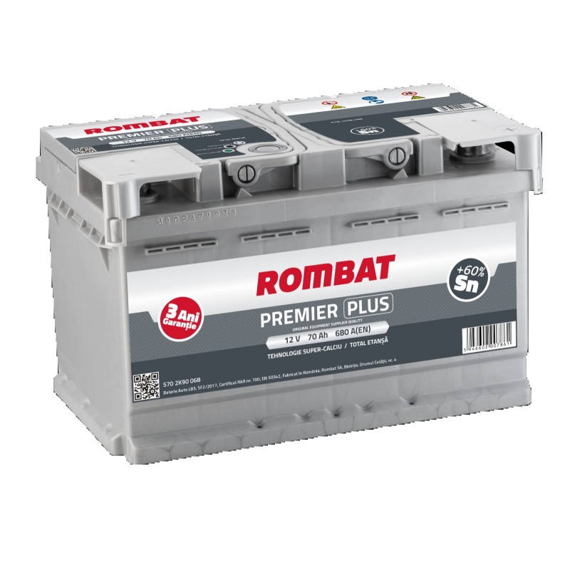 Whitney tool mass Baterii auto Rombat Premier Plus 12V 70AH 680Aen 3 ani garantie - Vrumauto